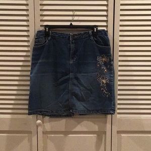 Vintage Zzvet embroidered denim skirt